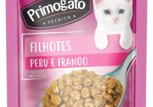 7908320400032 Primogato Prem Sache Filhotes Peru E Frango 85g Frente